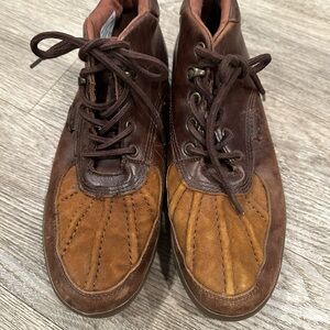 Polo Ralph Lauren Brown and Tan Leather Boots